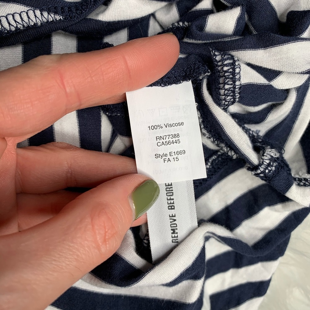 Madewell Long Sleeve Striped Anthem Hi-Low T-Shirt - Picture 7 of 8